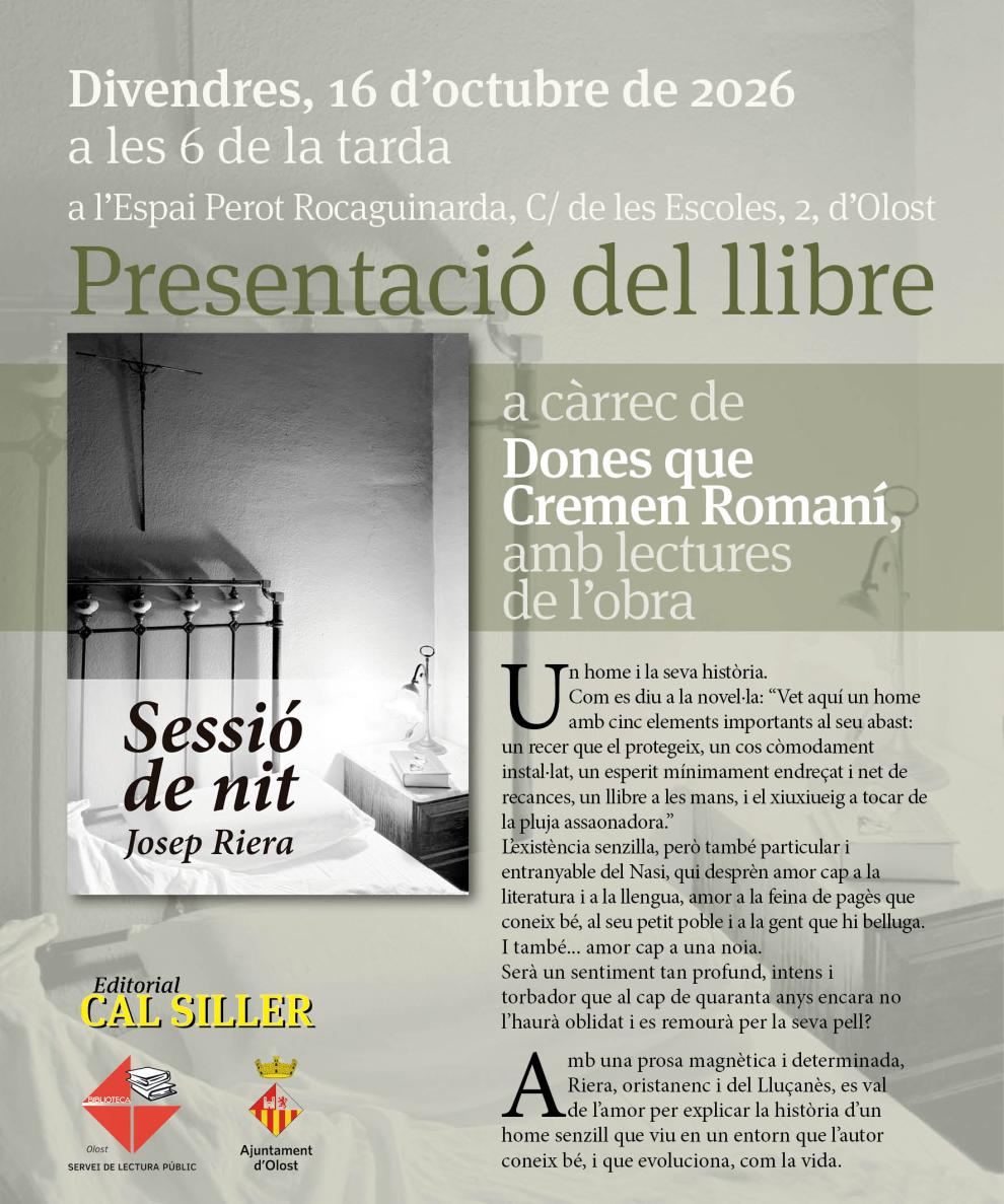 Presentació del llibre Sessió de Nit, de Josep Riera, amb les Dones que Cremen Romaní
